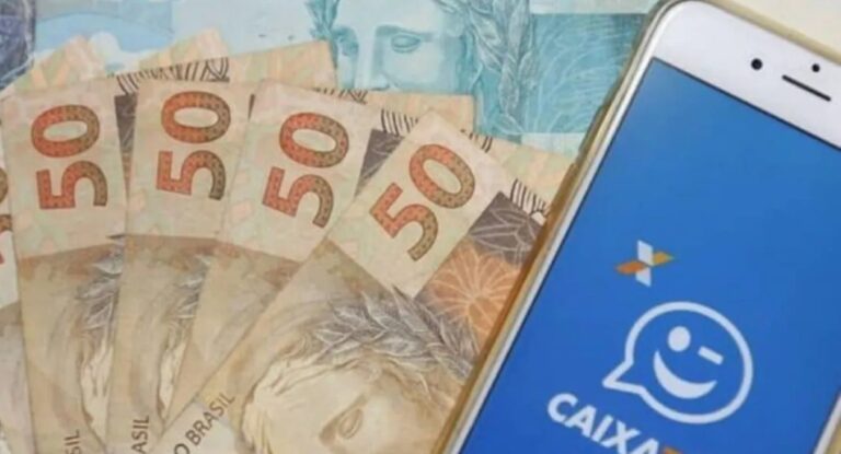 Foto mostra aplicativo do Caixa Tem