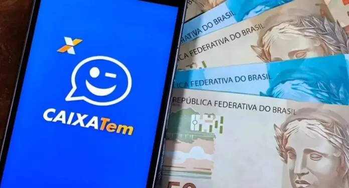 Foto mostra aplicativo do Caixa Tem