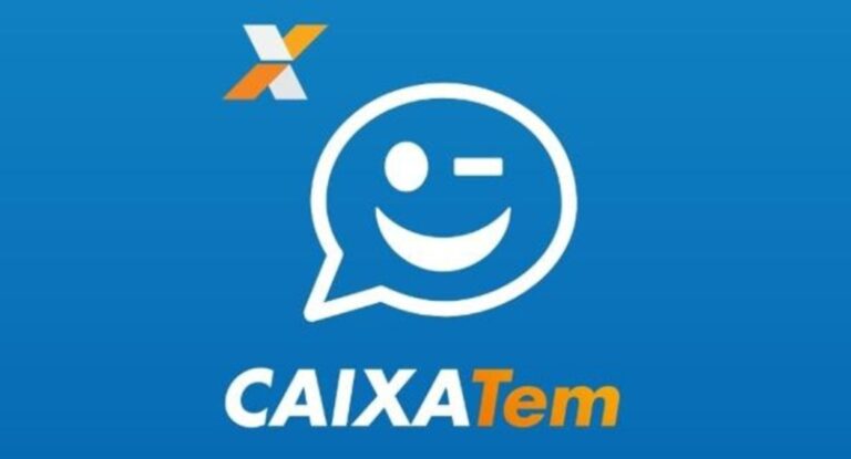 Foto mostra logotipo do aplicativo Caixa Tem