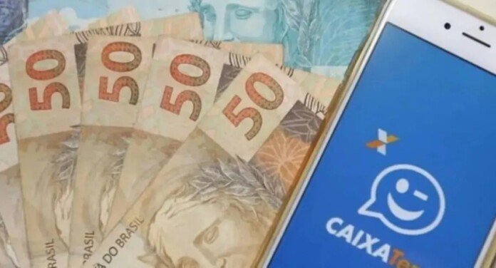 foto mostra aplicativo do caixa tem