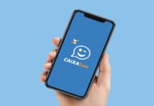 Aplicativo da Caixa Tem aberto em um celular