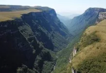 Foto mostra o Cânion Fortaleza, no Rio Grande do Sul