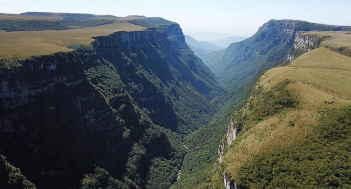 Foto mostra o Cânion Fortaleza, no Rio Grande do Sul