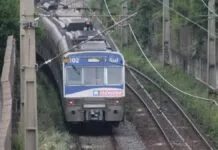 Trem da Trensurb em funcionamento