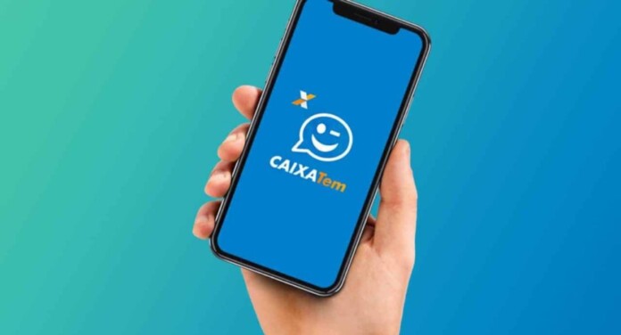 Aplicativo do Caixa Tem com celular