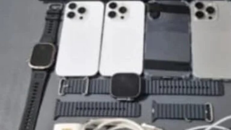 na foto, celulares e relógios apreendidos com diretor da PECAN