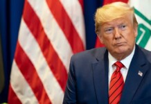 Foto mostra o presidente Donald Trump