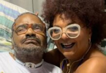 Imagem de Babi Cruz e Arlindo Cruz no hospital