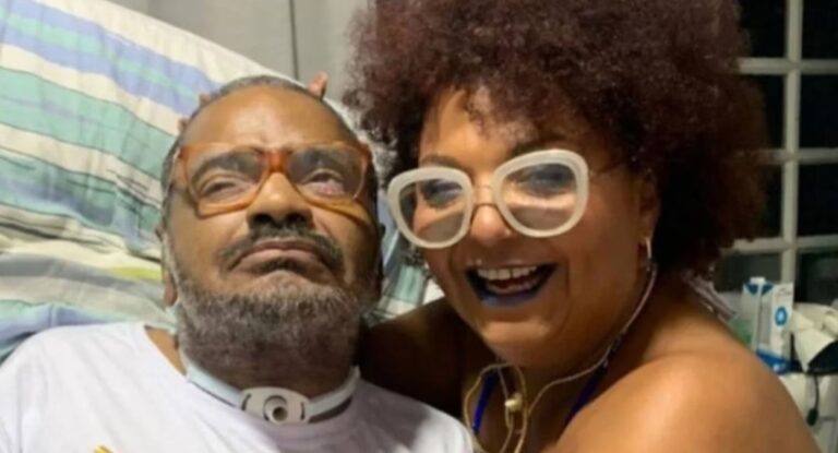 Imagem de Babi Cruz e Arlindo Cruz no hospital