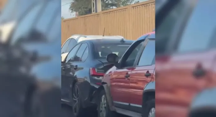imagem mostra engavetamento na br-116 em canoas