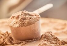 Foto mostra whey protein em pó, alvo de estudo por uma universidade brasileira