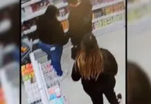 na foto, mulheres assaltando farmácias em Canoas