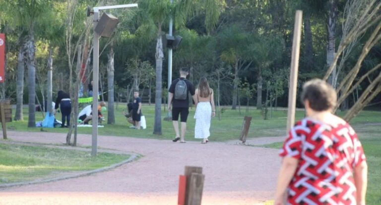 na foto, calor em meio ao frio no Rio Grande do Sul