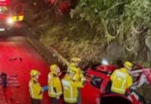 Na foto, a ocorrência do gaúcho que morreu em acidente