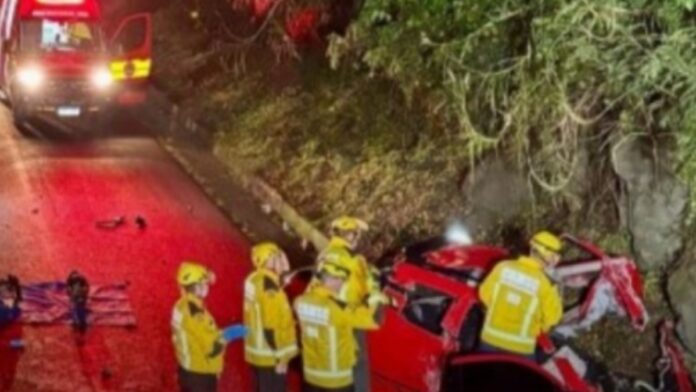 Na foto, a ocorrência do gaúcho que morreu em acidente