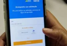 Imagem do aplicativo do Caixa Tem aberto em um celular