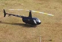 na foto, helicóptero Nova Santa Rita