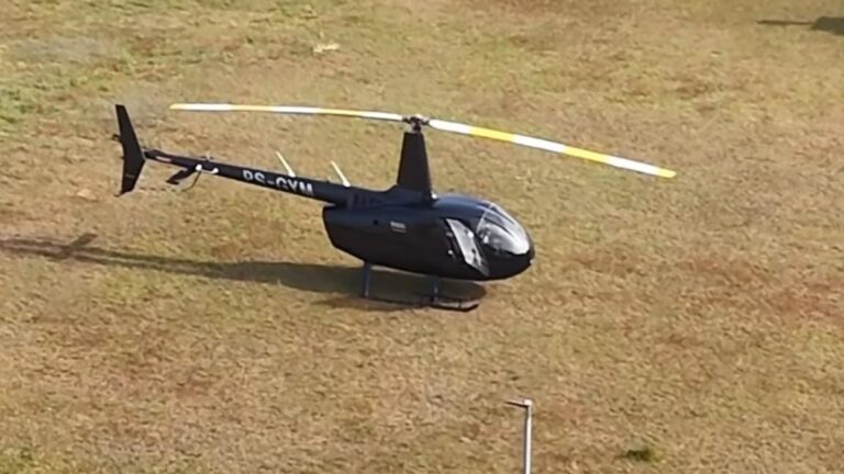 na foto, helicóptero Nova Santa Rita