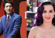 Imagem de katy perry e Justin Trudeau