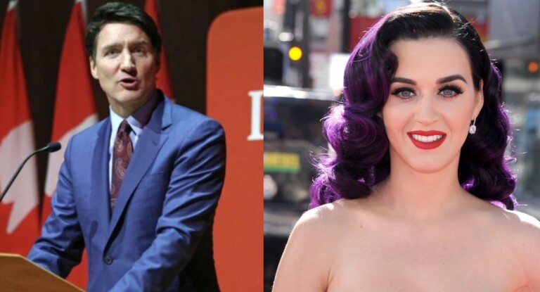 Imagem de katy perry e Justin Trudeau