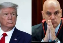 Foto mostra Trump e Moraes lado a lado; Ministro pode ser alvo da Lei Magnitsky dos EUA