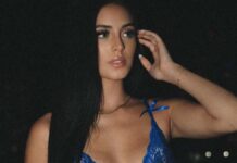 Foto mostra a modelo brasileira Camilla Araujo, produtora de conteúdo adulto no OnlyFans, foi apontada como uma das mulheres que "mais ameaçam casamentos" no mundo