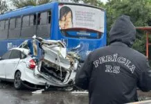 Foto mostra ocorrência onde motorista foi morto em Canoas