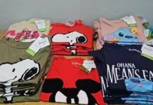 na foto, roupas apreendidas com mulheres em Canoas