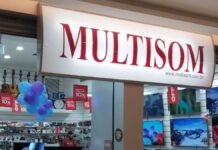Foto mostra loja física da Multisom