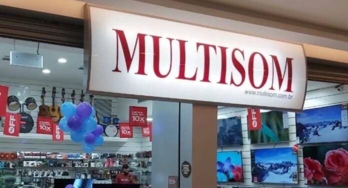 Foto mostra loja física da Multisom