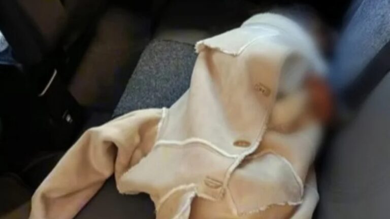 na foto, criança resgatada durante onda de frio no RS