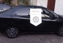 Na foto, carro apreendido pela polícia após prisão em Canoas