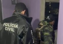 Imagem da operação da Polícia Civil