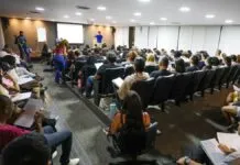 Sala de aula com inscritos do PND