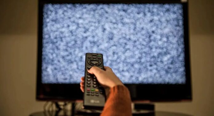 Imagem de uma TV sem sinal