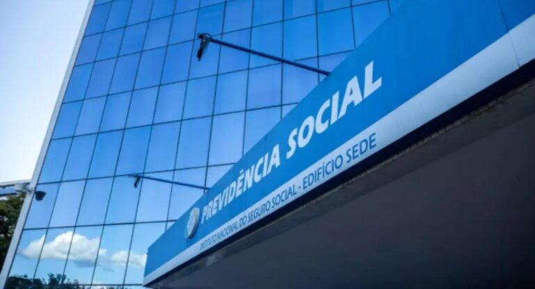 Fachada da previdência social, onde pagam o INSS