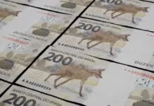 Imagem de cédulas no valor de R$200 reais