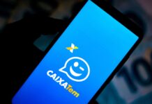 Aplicativo do Caixa Tem aberto em um celular