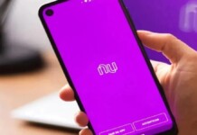 Na foto o aplicativo do Nubank