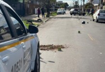Foto mostra a ocorrência do acidente com morte em Canoas