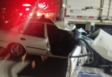 Na foto, o carro que o adolescente morreu em soledade