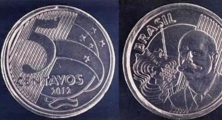 Imagem de moeda de cinquenta centavos rara