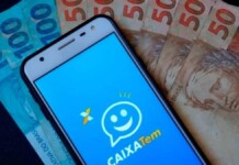 foto mostra aplicativo do caixa tem