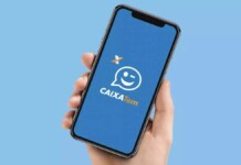Aplicativo da Caixa Tem aberto no celular