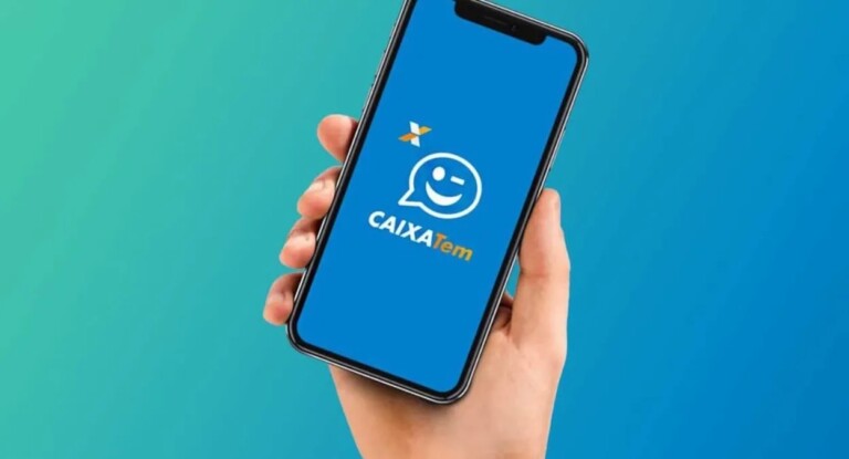 App do Caixa Tem aberto no celular