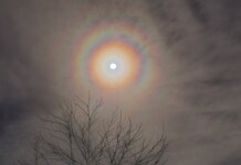 na foto, Halo Lunar Canoas