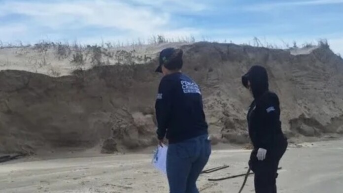 Na foto, a ossada do homem desaparecido em capão da canoa