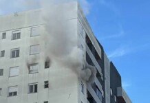 Canoas: Bombeiros combatem incêndio em apartamento no Centro
