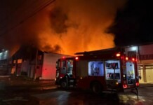 foto do incêndio em são leopoldo