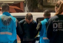 na foto, líder de facção preso na argentina